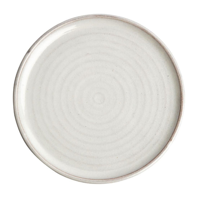 FA331 Olympia Canvas Small Rim Round Plate Murano White 265mm (Pack of 6) JD Catering Equipment Solutions Ltd