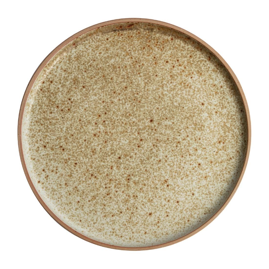 FA336 Olympia Canvas Flat Round Plate Wheat 250mm (Pack of 6) JD Catering Equipment Solutions Ltd