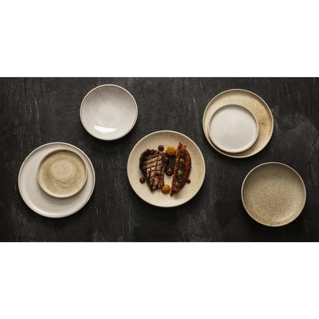 FA336 Olympia Canvas Flat Round Plate Wheat 250mm (Pack of 6) - JD Catering Equipment Solutions Ltd