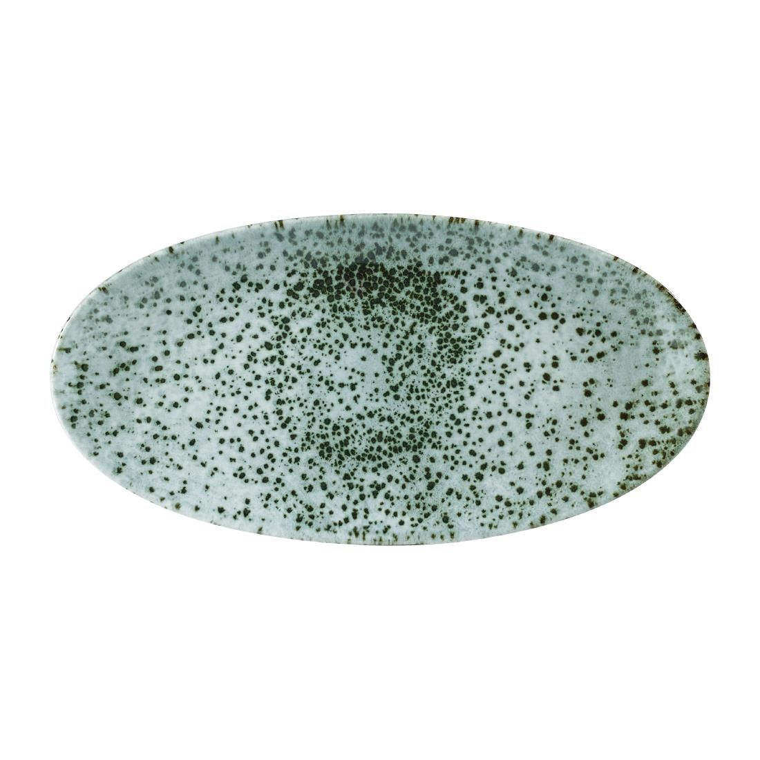FA507 Churchill Mineral Oval Chef Plates Green 173 x 347mm (Pack of 6) JD Catering Equipment Solutions Ltd