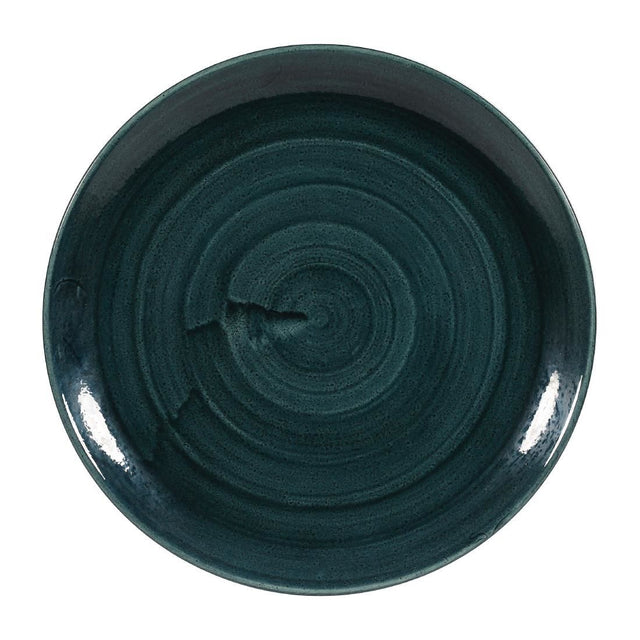 FA591 Churchill Stonecast Patina Coupe Plates Rustic Teal 288mm (Pack of 12) JD Catering Equipment Solutions Ltd