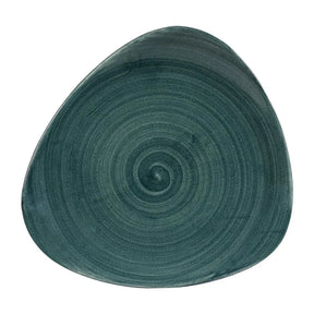 FA595 Churchill Stonecast Patina Triangular Plates Rustic Teal 229mm (Pack of 12) - JD Catering Equipment Solutions Ltd