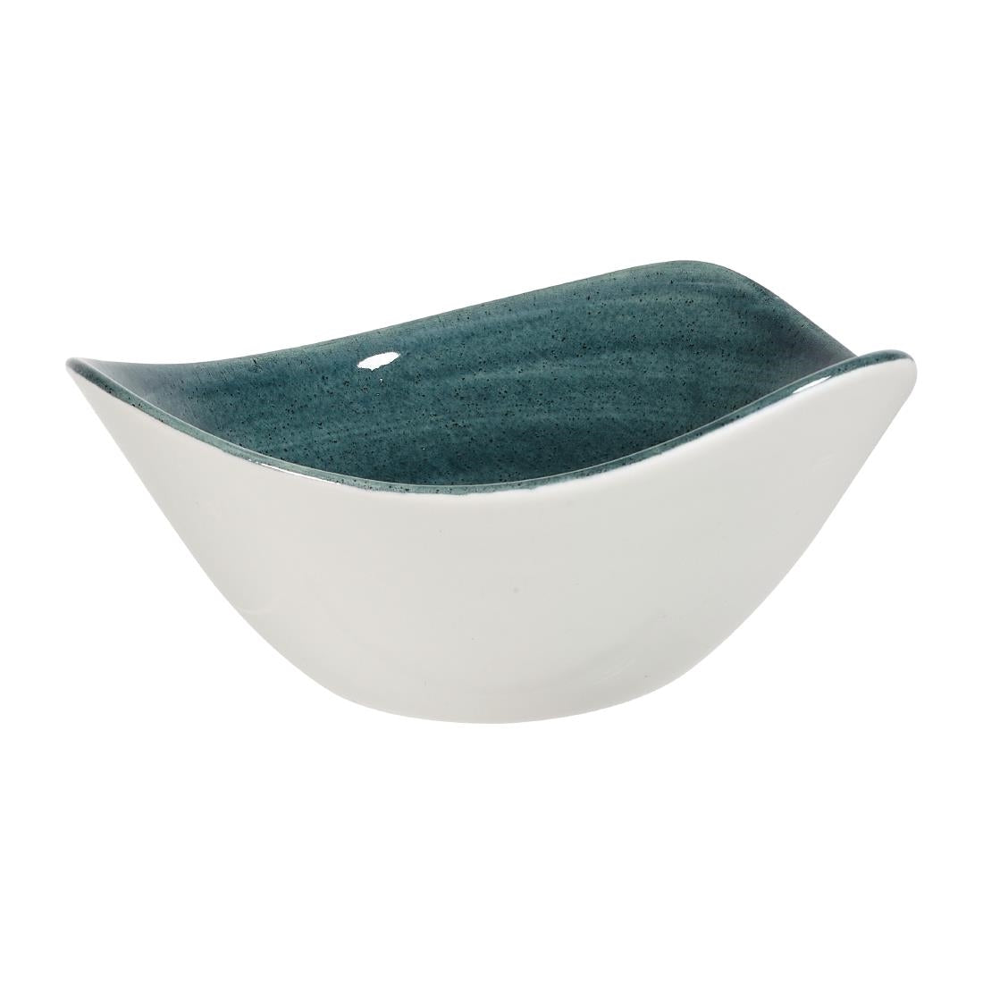 FA596 Churchill Stonecast Patina Triangular Bowls Rustic Teal 153mm (Pack of 12) JD Catering Equipment Solutions Ltd