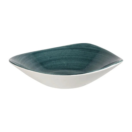 FA597 Churchill Stonecast Patina Triangular Bowls Rustic Teal 21oz 235mm (Pack of 12) - JD Catering Equipment Solutions Ltd