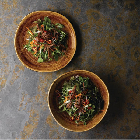 FA604 Churchill Stonecast Patina Organic Round Plates Vintage Copper 186mm (Pack of 12) - JD Catering Equipment Solutions Ltd