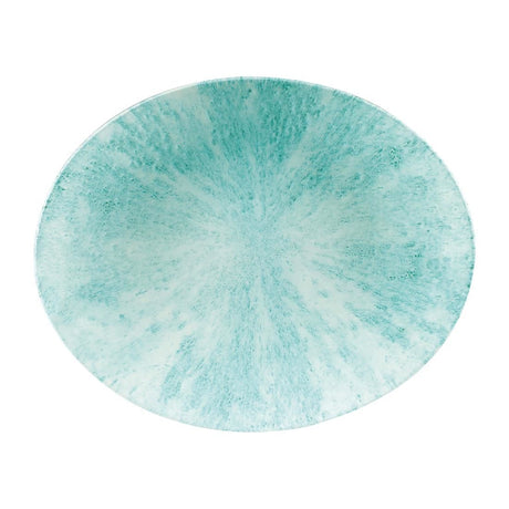 FA626 Churchill Stone Oval Coupe Plates Aquamarine 317 x 255mm (Pack of 12) JD Catering Equipment Solutions Ltd