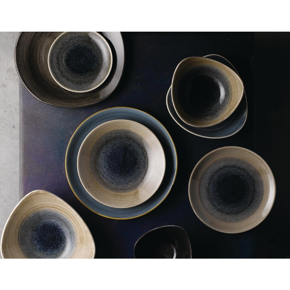 FA661 Churchill Stonecast Aqueous Deep Coupe Plates Bayou Taupe 225mm (Pack of 12) JD Catering Equipment Solutions Ltd