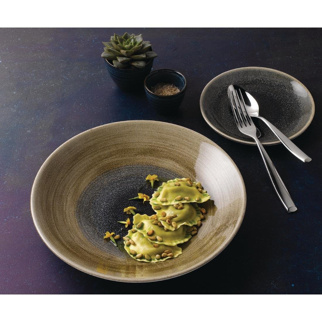 FA663 Churchill Stonecast Aqueous Deep Coupe Plates Bayou Taupe 281mm (Pack of 12) JD Catering Equipment Solutions Ltd