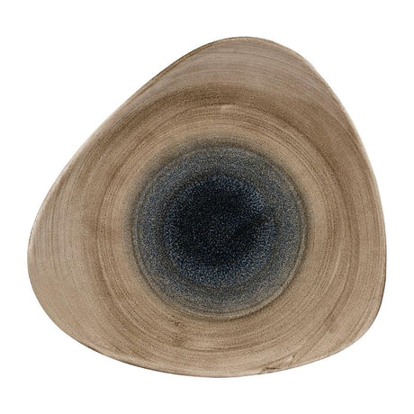 FA664 Churchill Stonecast Aqueous Triangular Plates Bayou Taupe 265mm (Pack of 12) JD Catering Equipment Solutions Ltd