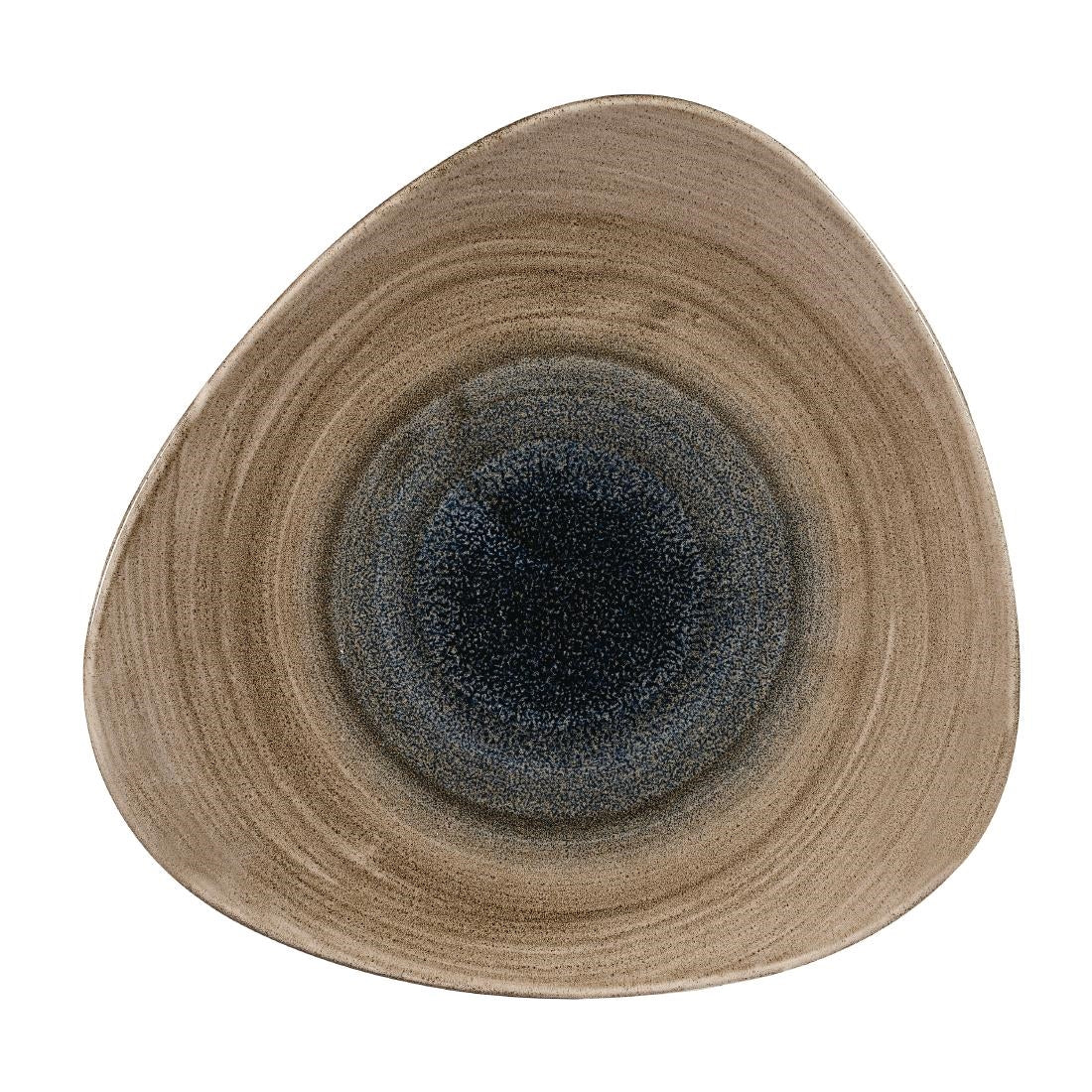 FA665 Churchill Stonecast Aqueous Triangular Plates Bayou Taupe 311mm (Pack of 6) JD Catering Equipment Solutions Ltd