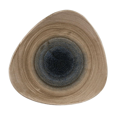 FA665 Churchill Stonecast Aqueous Triangular Plates Bayou Taupe 311mm (Pack of 6) JD Catering Equipment Solutions Ltd