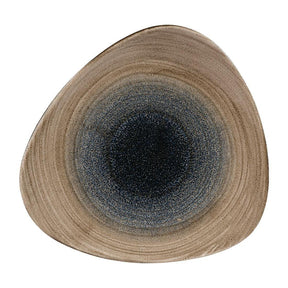 FA667 Churchill Stonecast Aqueous Triangular Plates Bayou Taupe 229mm (Pack of 12) - JD Catering Equipment Solutions Ltd