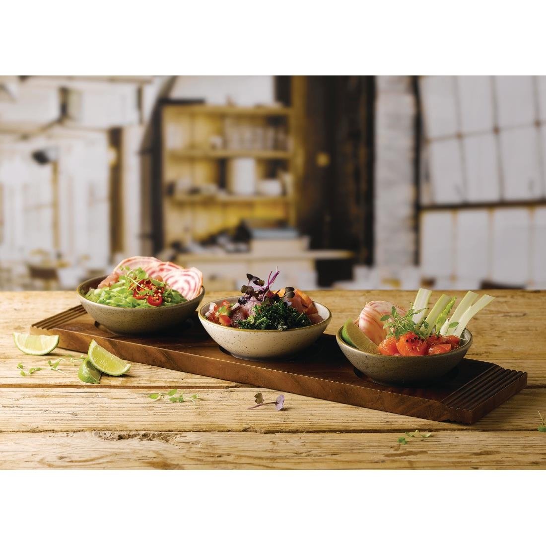 FA671 Churchill Alchemy Wood Medium Double Handled Boards 400 x 115mm JD Catering Equipment Solutions Ltd
