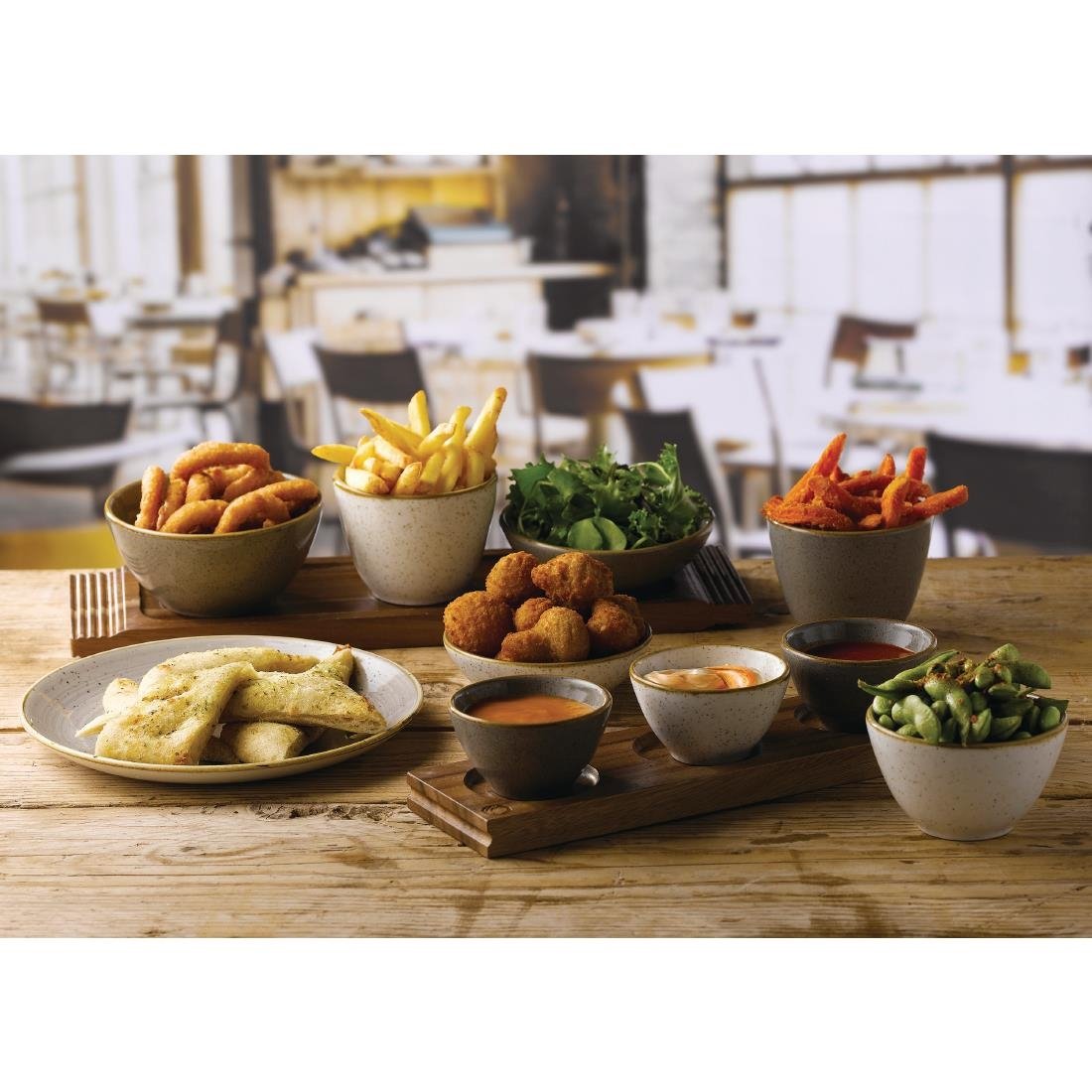 FA674 Churchill Alchemy Wood Small Serving Boards 300 x 90mm (Pack of 4) JD Catering Equipment Solutions Ltd
