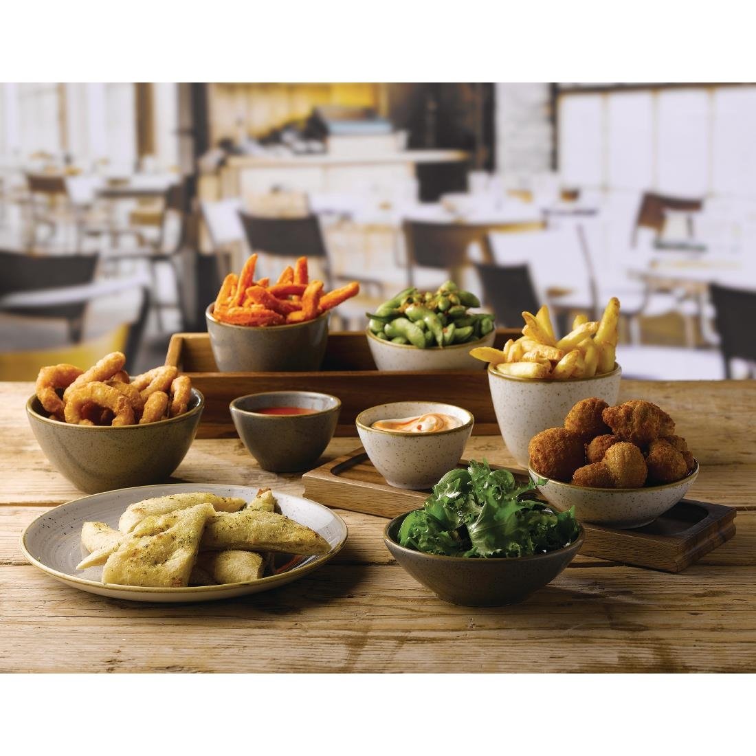FA674 Churchill Alchemy Wood Small Serving Boards 300 x 90mm (Pack of 4) JD Catering Equipment Solutions Ltd