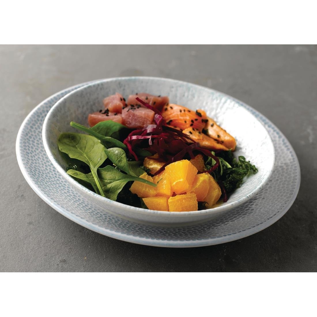 FA685 Churchill Isla Deep Coupe Plates Ocean Blue 255mm (Pack of 12) JD Catering Equipment Solutions Ltd