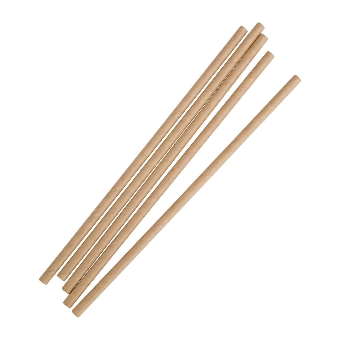 FB138 Fiesta Green Compostable Paper Straws Kraft (Pack of 250) JD Catering Equipment Solutions Ltd