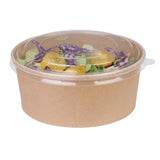 FB197 Fiesta Compostable Round Kraft Salad Bowls 750ml / 26oz (Pack of 300) JD Catering Equipment Solutions Ltd