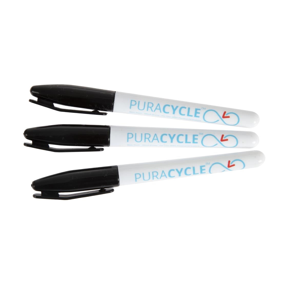 FB284 Puracycle Non-Toxic Marker Pens Black 3 Pack JD Catering Equipment Solutions Ltd