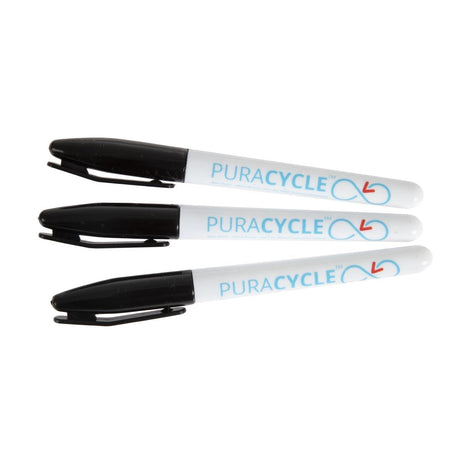 FB284 Puracycle Non-Toxic Marker Pens Black 3 Pack JD Catering Equipment Solutions Ltd