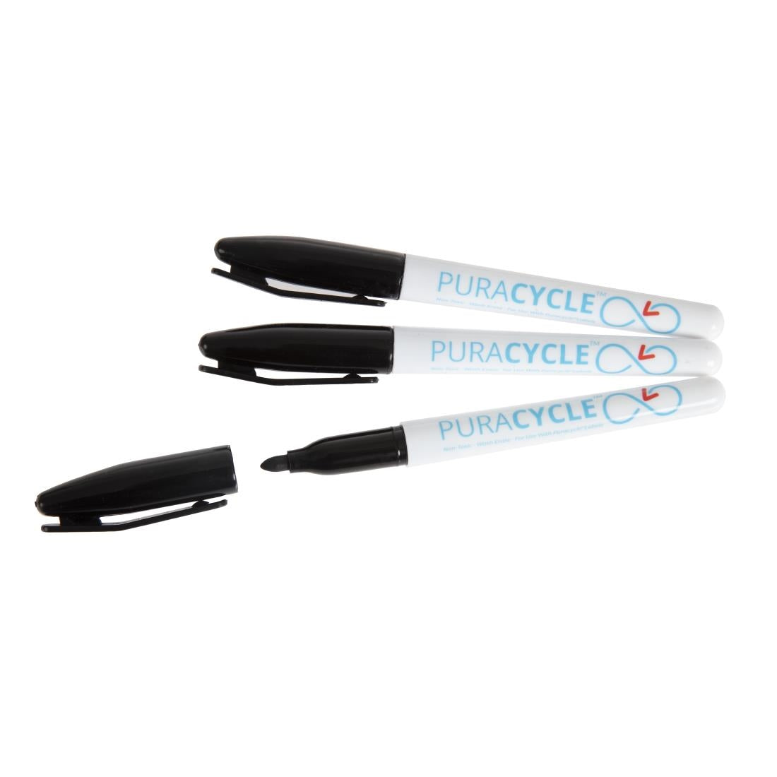 FB284 Puracycle Non-Toxic Marker Pens Black 3 Pack JD Catering Equipment Solutions Ltd