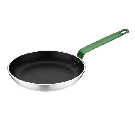 FB470 Vogue Non-stick Teflon Aluminium Platinum Plus Frying Pan with Green Handle 200mm JD Catering Equipment Solutions Ltd