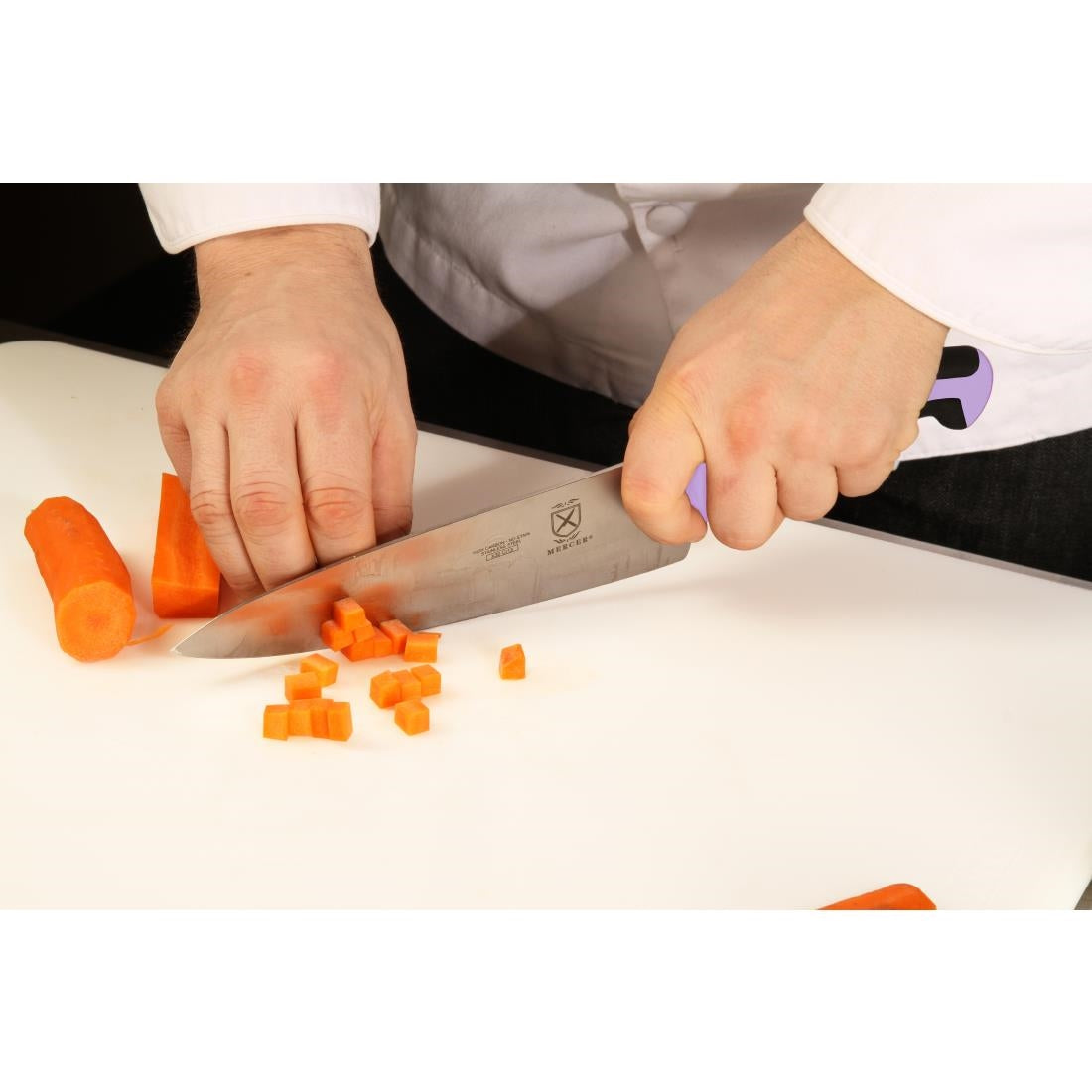 FB501 Mercer Millennia Culinary Allergen Safety Chefs Knife 20cm JD Catering Equipment Solutions Ltd