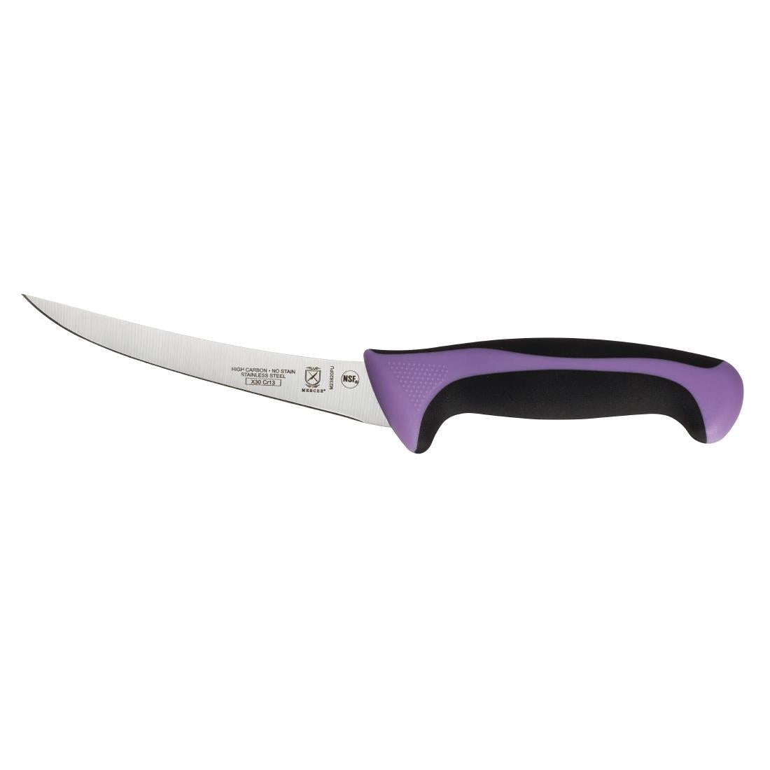 FB506 Mercer Millennia Culinary Allergen Safety Curved Boning Knife 15cm JD Catering Equipment Solutions Ltd