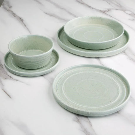 FB560 Olympia Cavolo Flat Round Bowls Spring Green 143mm (Pack of 6) - JD Catering Equipment Solutions Ltd