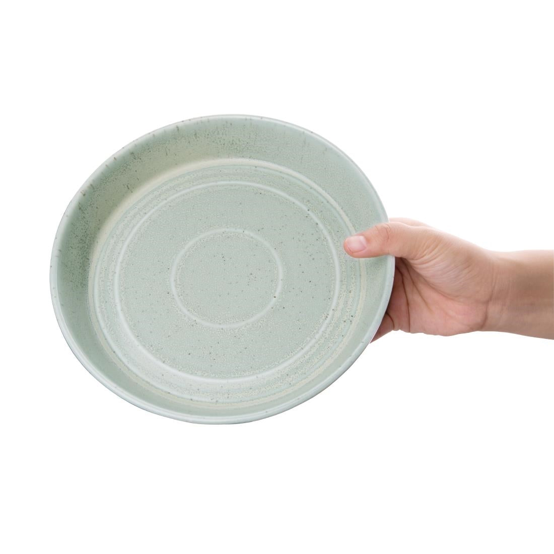 FB561 Olympia Cavolo Flat Round Bowls Spring Green 220mm (Pack of 4) JD Catering Equipment Solutions Ltd