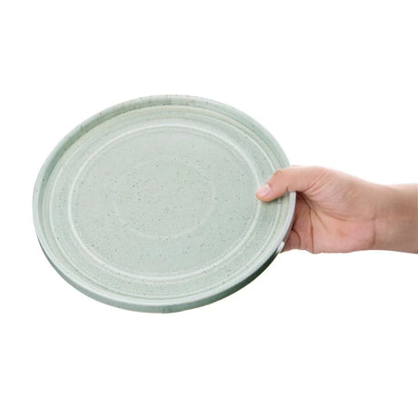 FB563 Olympia Cavolo Flat Round Plates Spring Green 220mm (Pack of 6) - JD Catering Equipment Solutions Ltd