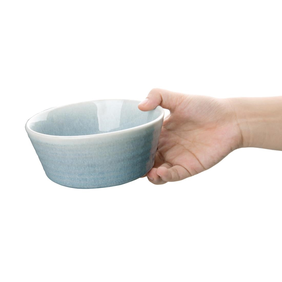 FB565 Olympia Cavolo Flat Round Bowls Ice Blue 143mm (Pack of 6) JD Catering Equipment Solutions Ltd