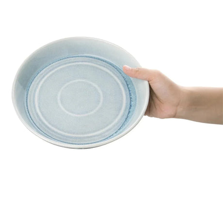 FB566 Olympia Cavolo Flat Round Bowls Ice Blue 220mm (Pack of 4) - JD Catering Equipment Solutions Ltd