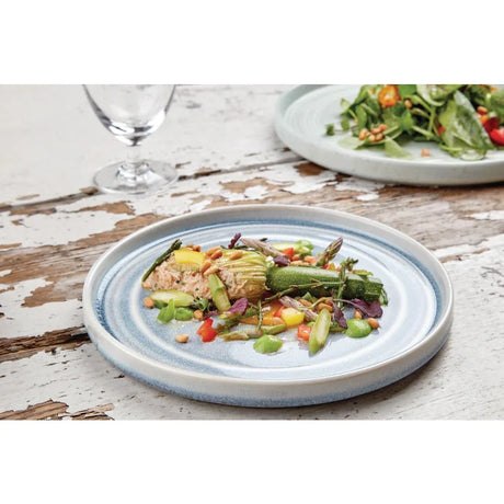 FB568 Olympia Cavolo Flat Round Plates Ice Blue 220mm (Pack of 6) - JD Catering Equipment Solutions Ltd