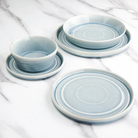 FB569 Olympia Cavolo Flat Round Plates Ice Blue 270mm (Pack of 4) - JD Catering Equipment Solutions Ltd