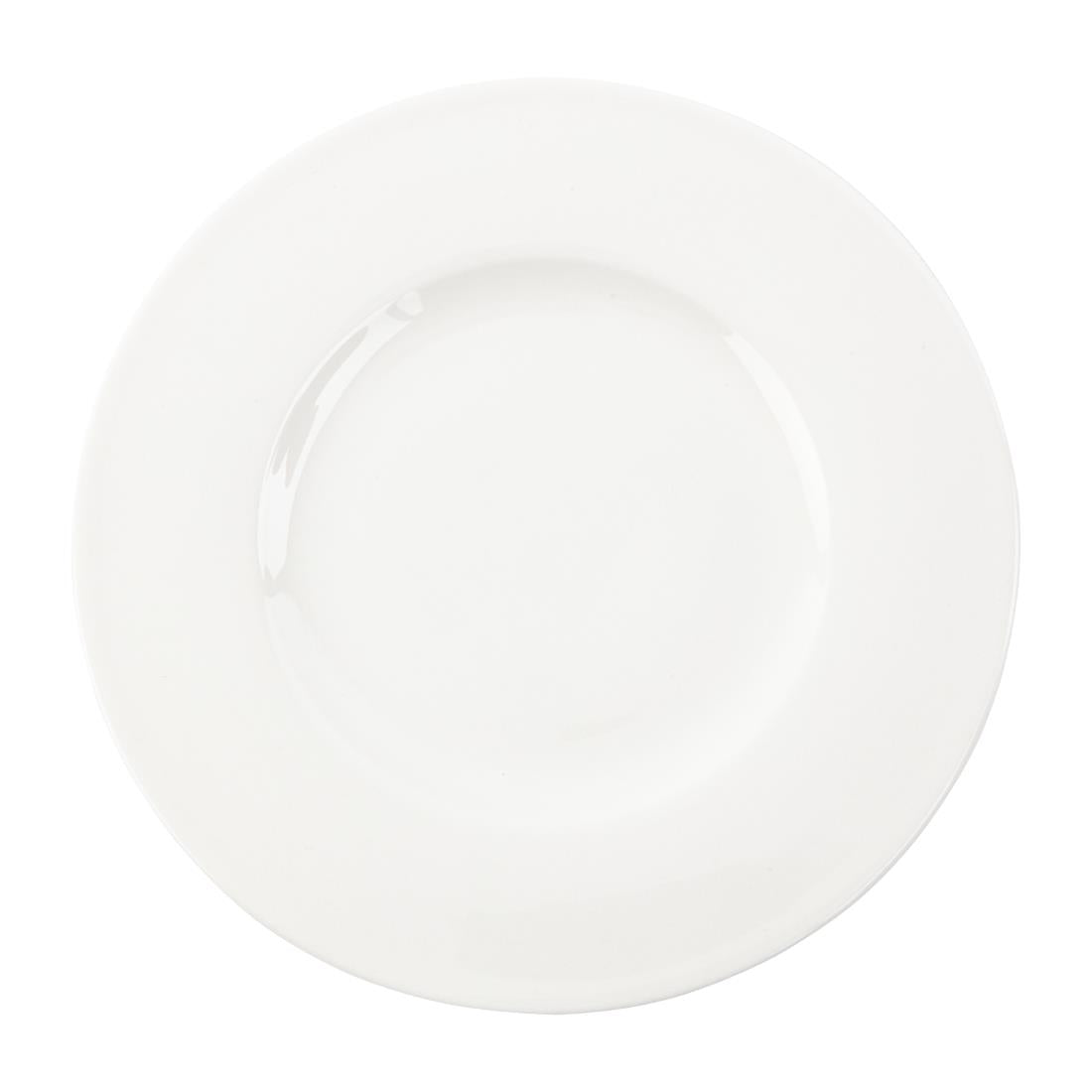 FB649 Royal Bone Ascot Wide Rim Flat Profile Plate 225mm (Pack of 12) JD Catering Equipment Solutions Ltd