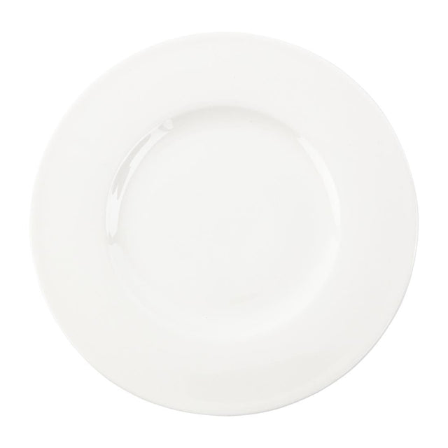 FB649 Royal Bone Ascot Wide Rim Flat Profile Plate 225mm (Pack of 12) JD Catering Equipment Solutions Ltd