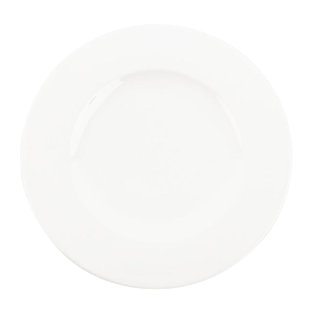 FB650 Royal Bone Ascot Wide Rim Flat Profile Plate 175mm (Pack of 12) JD Catering Equipment Solutions Ltd