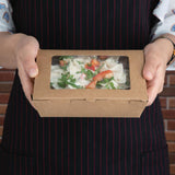 FB676 Fiesta Compostable Salad Boxes with PLA Windows 700ml (Pack of 200) JD Catering Equipment Solutions Ltd