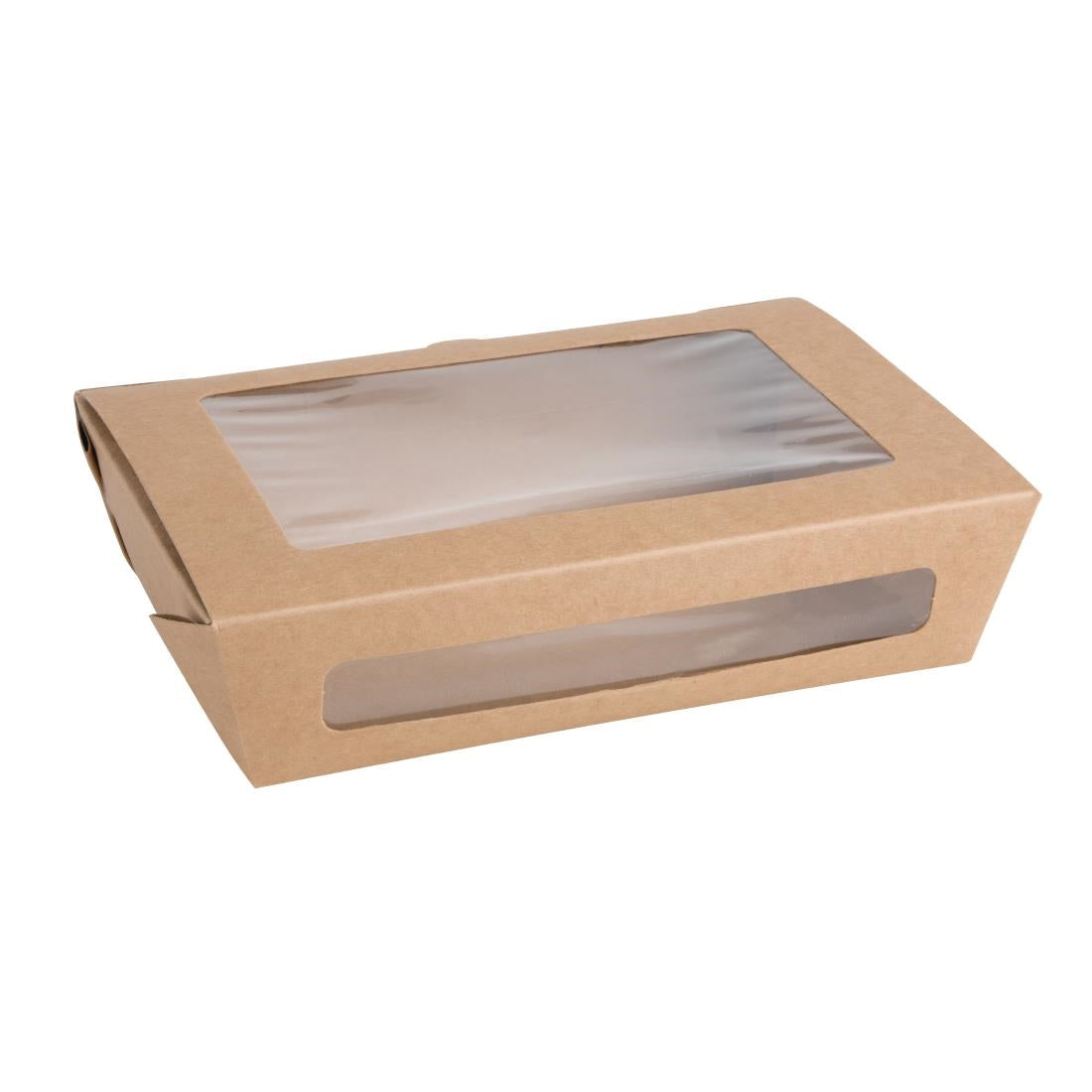 FB677 Fiesta Compostable Salad Boxes with PLA Windows 1200ml (Pack of 200) JD Catering Equipment Solutions Ltd