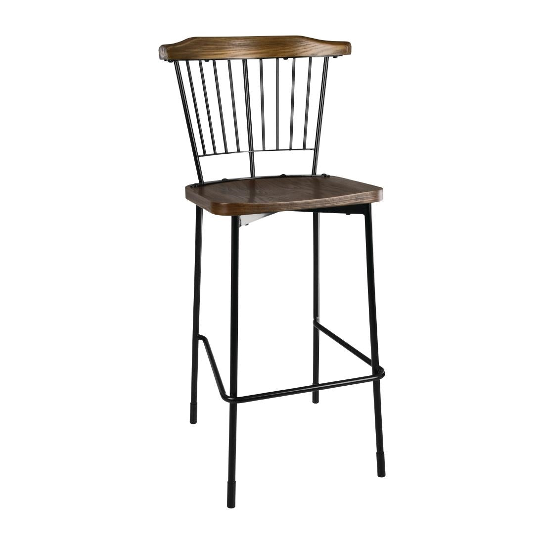 FB873 Bolero Scandi High Stools Black (Pack of 2) JD Catering Equipment Solutions Ltd