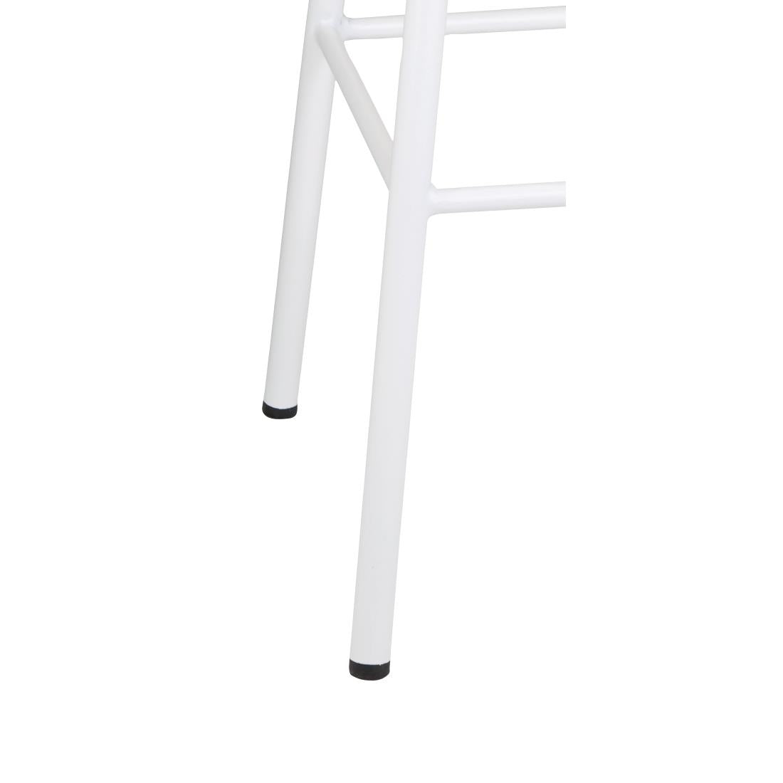 FB939 Bolero Cantina High Stools with Wooden Seat Pad White (Pack of 4) JD Catering Equipment Solutions Ltd