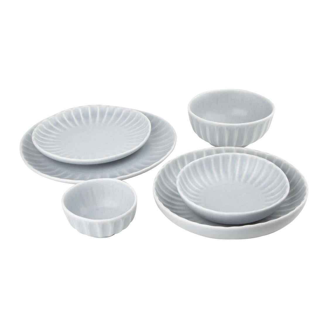 FB954 Olympia Corallite Plates Concrete Grey 280mm (Pack of 6) JD Catering Equipment Solutions Ltd