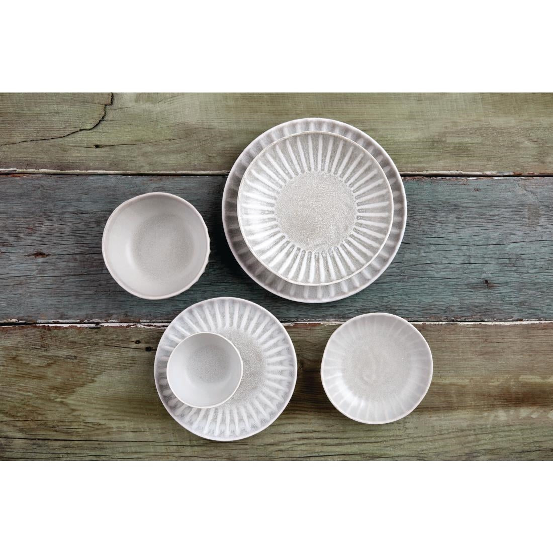 FB954 Olympia Corallite Plates Concrete Grey 280mm (Pack of 6) JD Catering Equipment Solutions Ltd