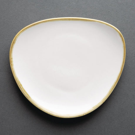 FB983 Olympia Kiln Triangular Plate Chalk 165mm (Pack of 6) JD Catering Equipment Solutions Ltd