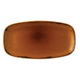 FC021 Dudson Harvest Oblong Chefs Plates Brown 355 x 189mm (Pack of 6) - JD Catering Equipment Solutions Ltd