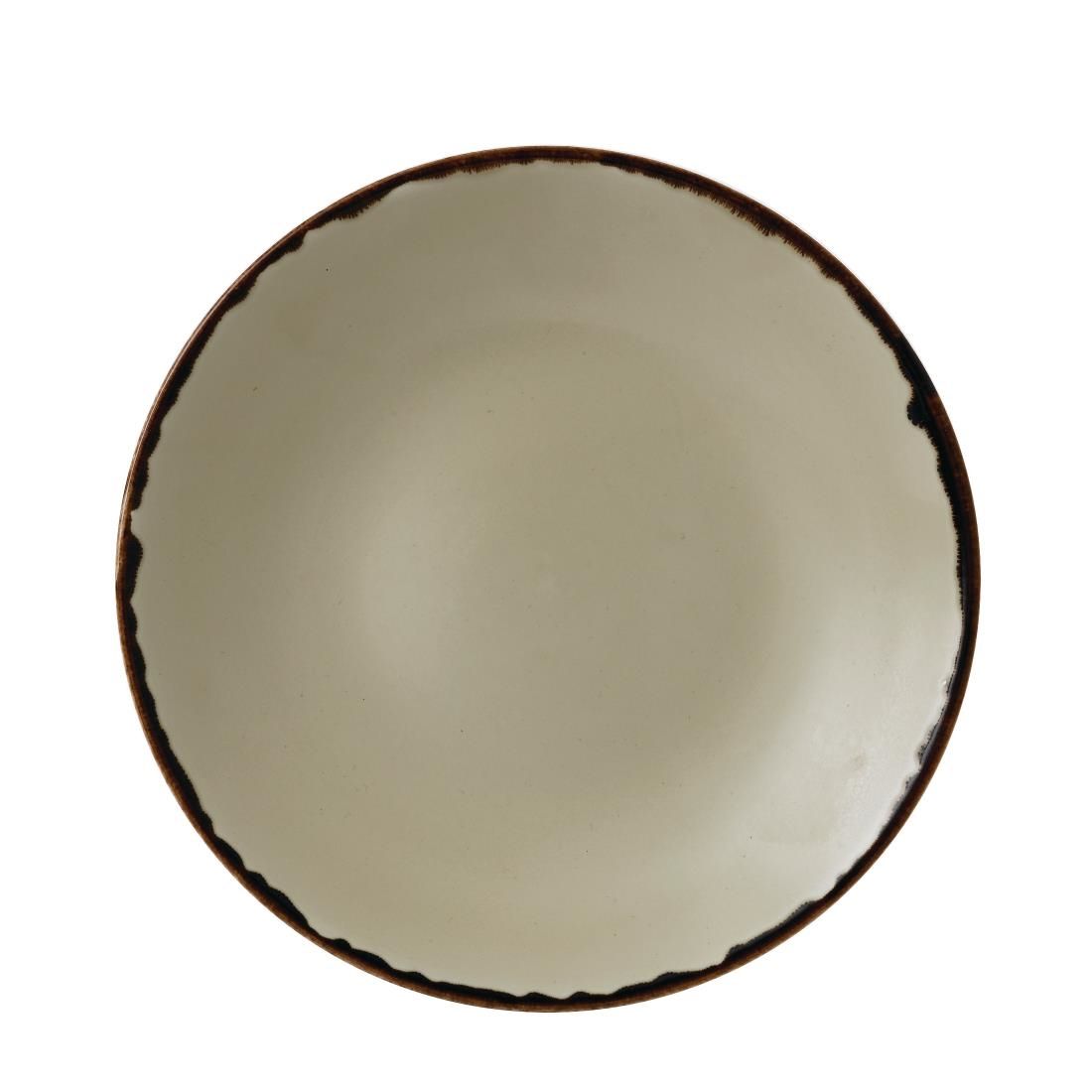 FC035 Dudson Harvest Deep Coupe Plates Linen 255mm (Pack of 12) JD Catering Equipment Solutions Ltd
