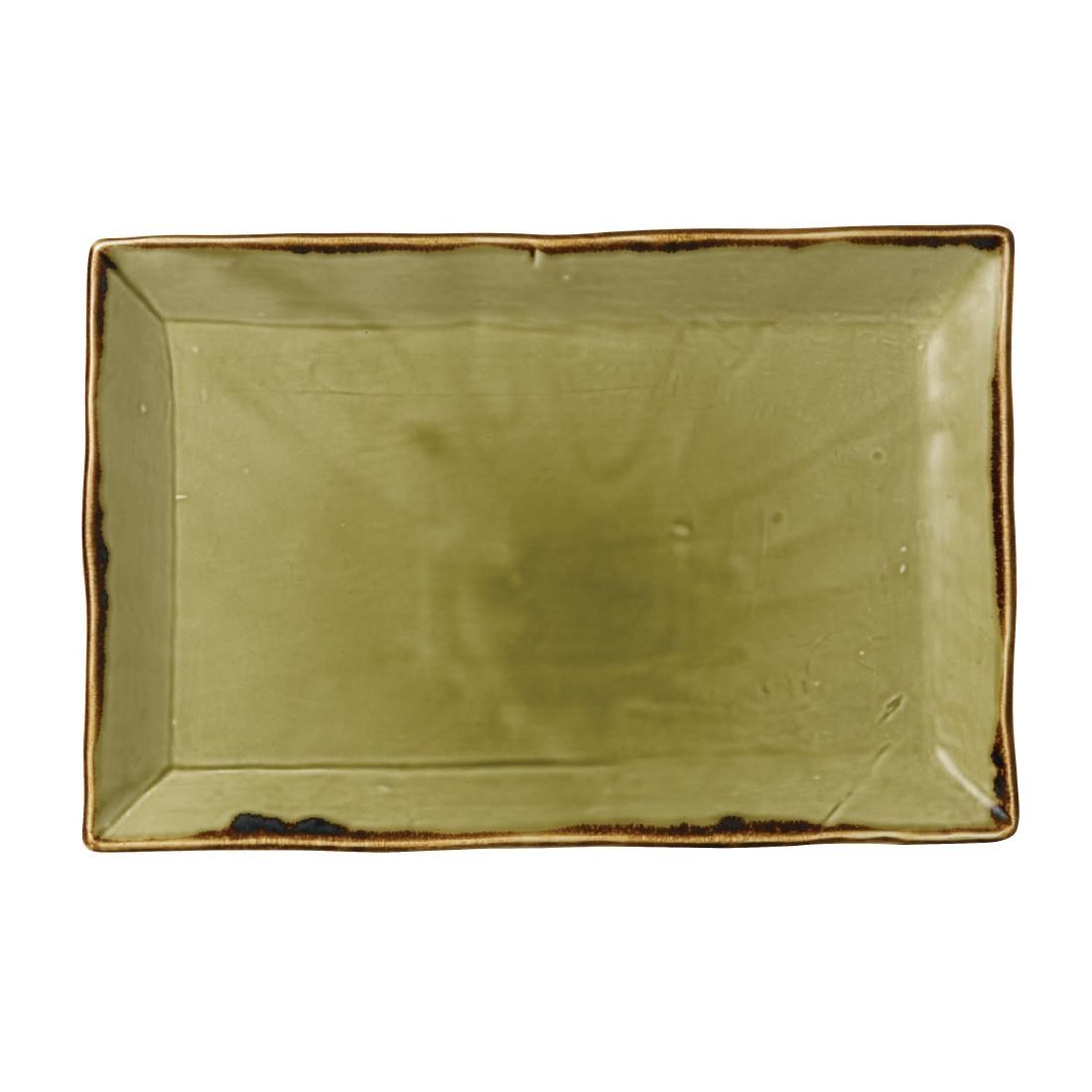 FC051 Dudson Harvest Rectangular Trays Green 192 x 284mm (Pack of 6) JD Catering Equipment Solutions Ltd