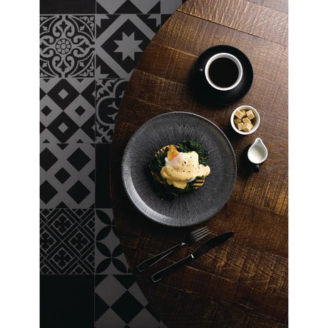 FC100 Churchill Studio Prints Agano Coupe Plates Black 288mm (Pack of 12) - JD Catering Equipment Solutions Ltd