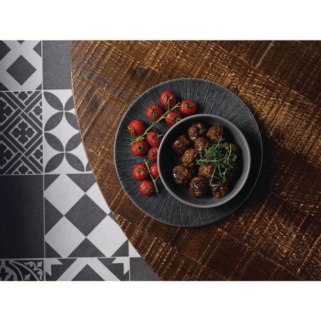 FC101 Churchill Studio Prints Agano Coupe Plates Black 260mm (Pack of 12) - JD Catering Equipment Solutions Ltd